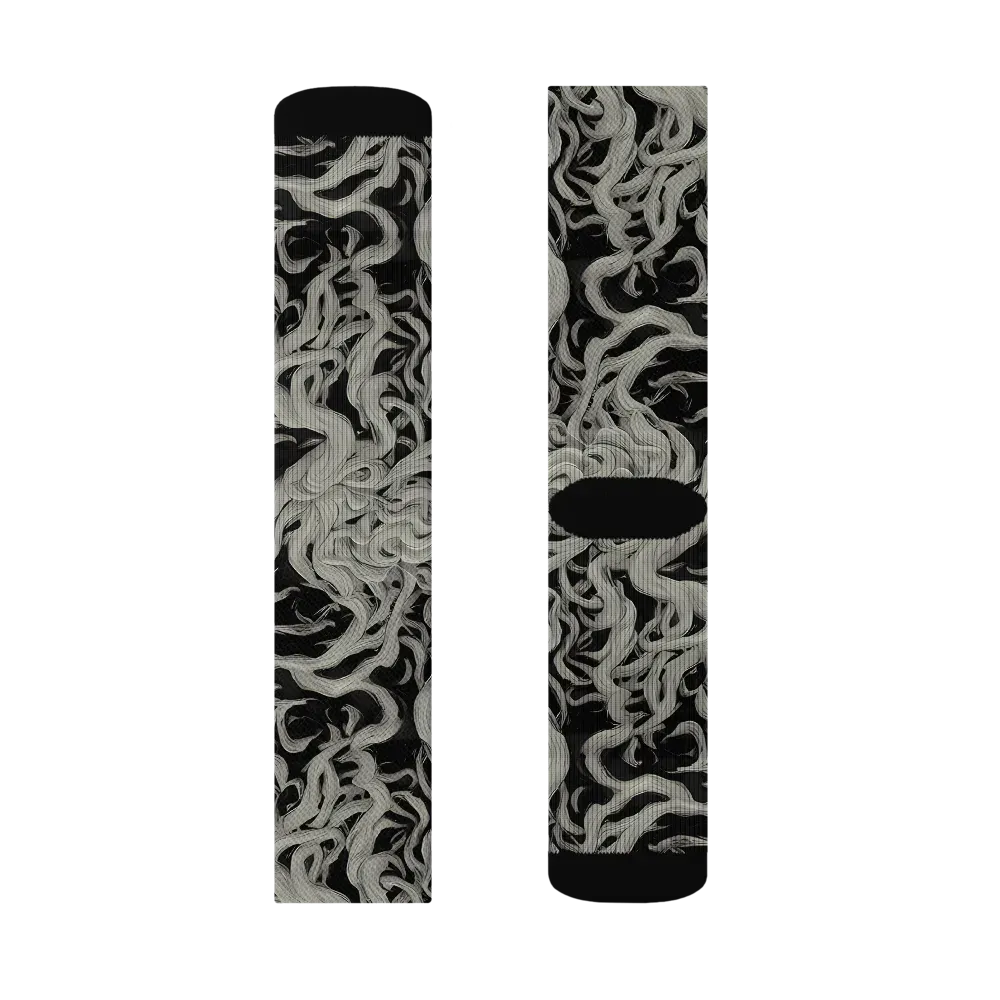 Ashen Current on Socks — Right Sock
