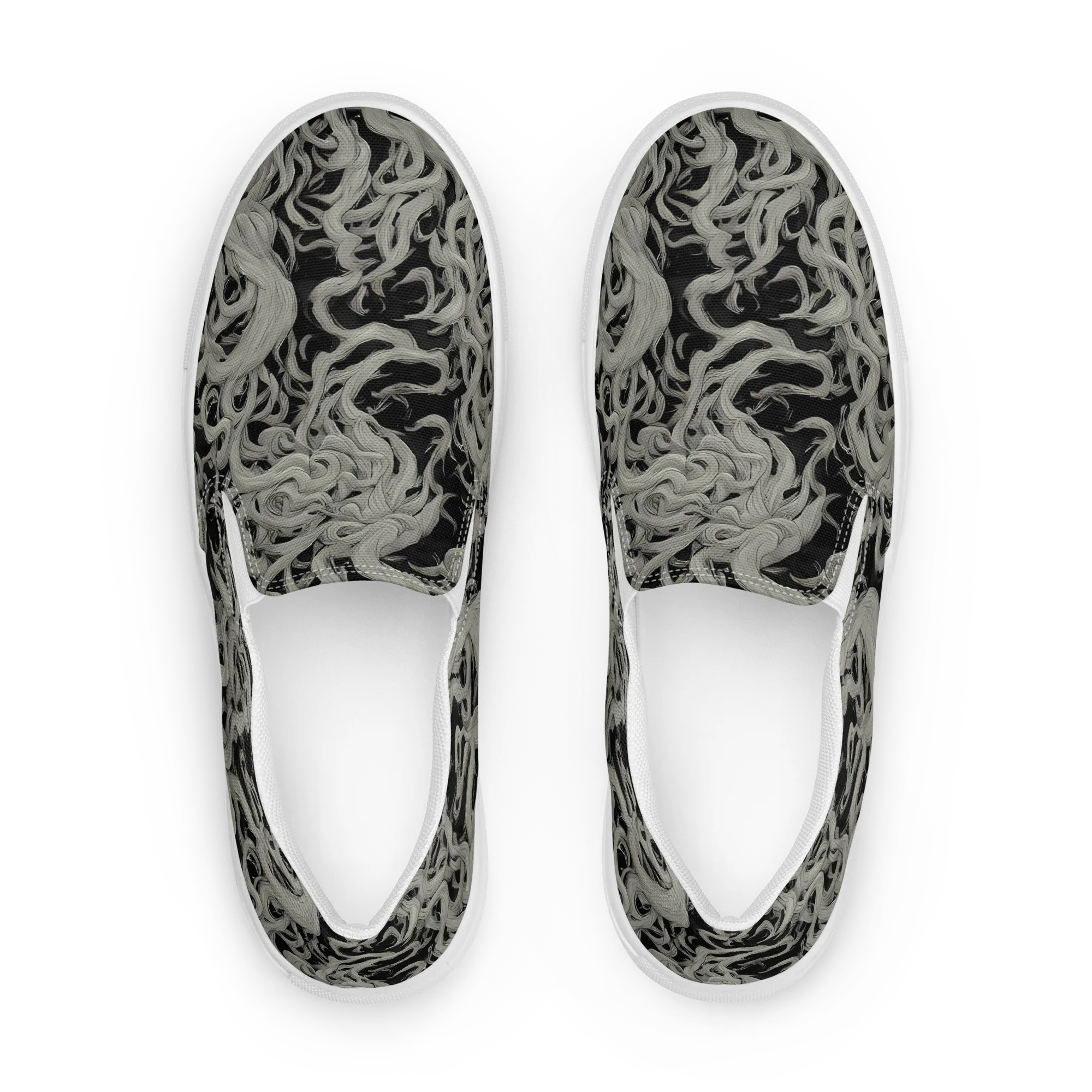 Ashen Current on Women's Slip-On Canvas Shoes — Front