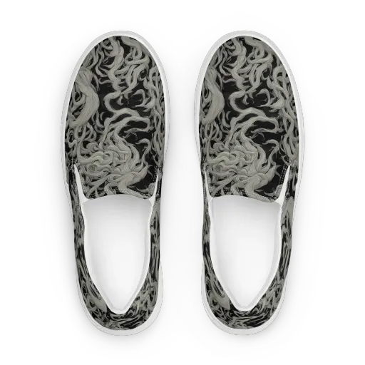 Ashen Current on a Women's Slip-On Canvas Shoes