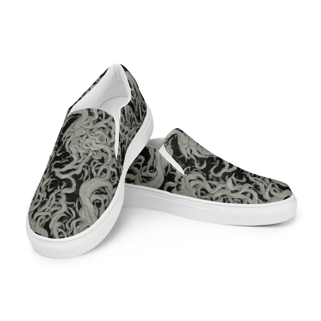 Ashen Current on Women's Slip-On Canvas Shoes — Left Front