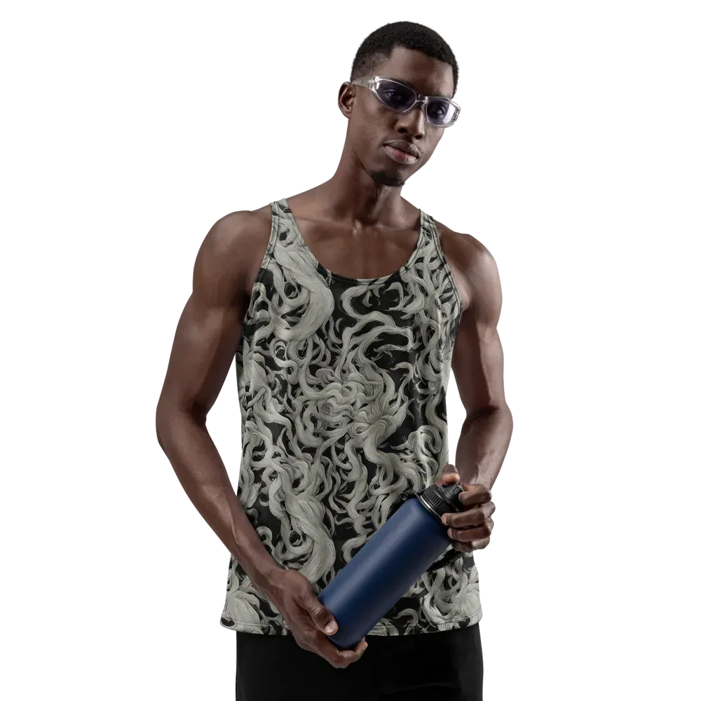 Ashen Current on Men's Tank Top — Front