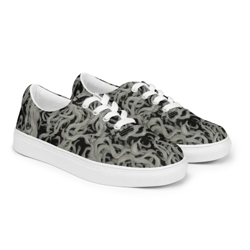 Ashen Current on a Men's Lace-Up Canvas Shoes