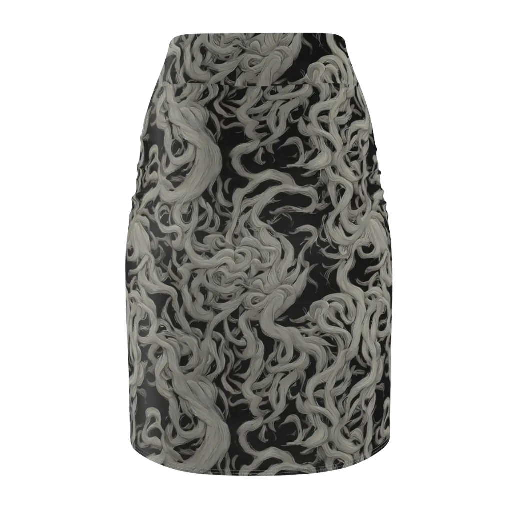Ashen Current on Pencil Skirt — Back