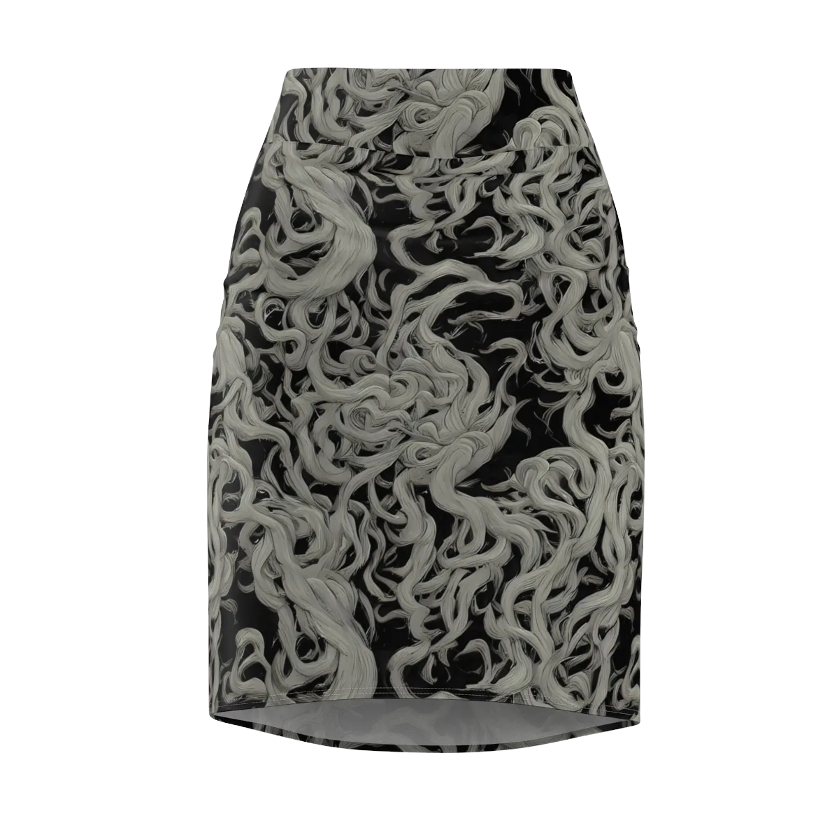 Ashen Current on Pencil Skirt — Front