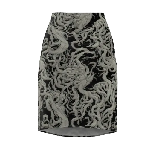 Ashen Current on a Pencil Skirt