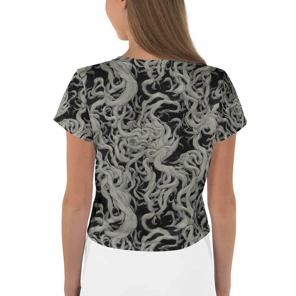 Ashen Current on Crop Tee — Back
