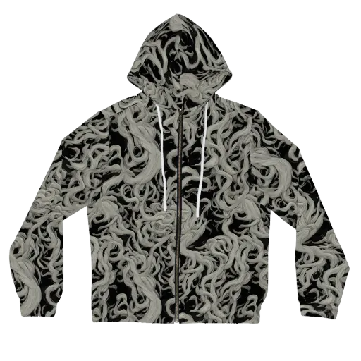 Ashen Current on a Women's Full-Zip Hoodie