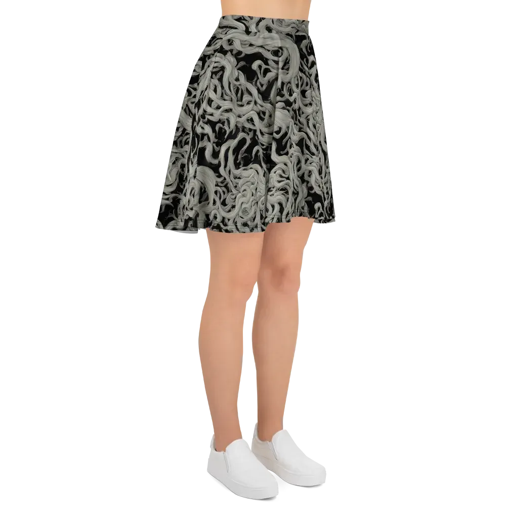 Ashen Current on Skater Skirt — Right