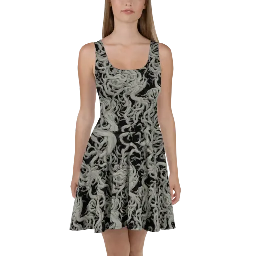 Ashen Current on a Skater Dress
