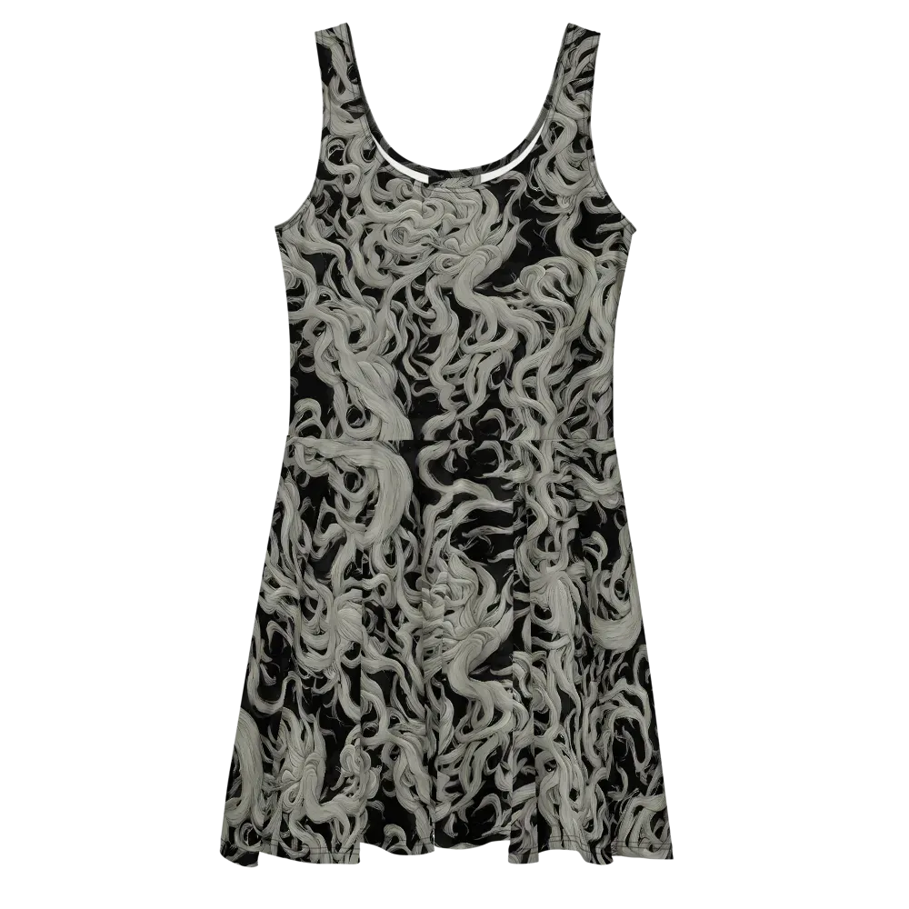 Ashen Current on Skater Dress — Front