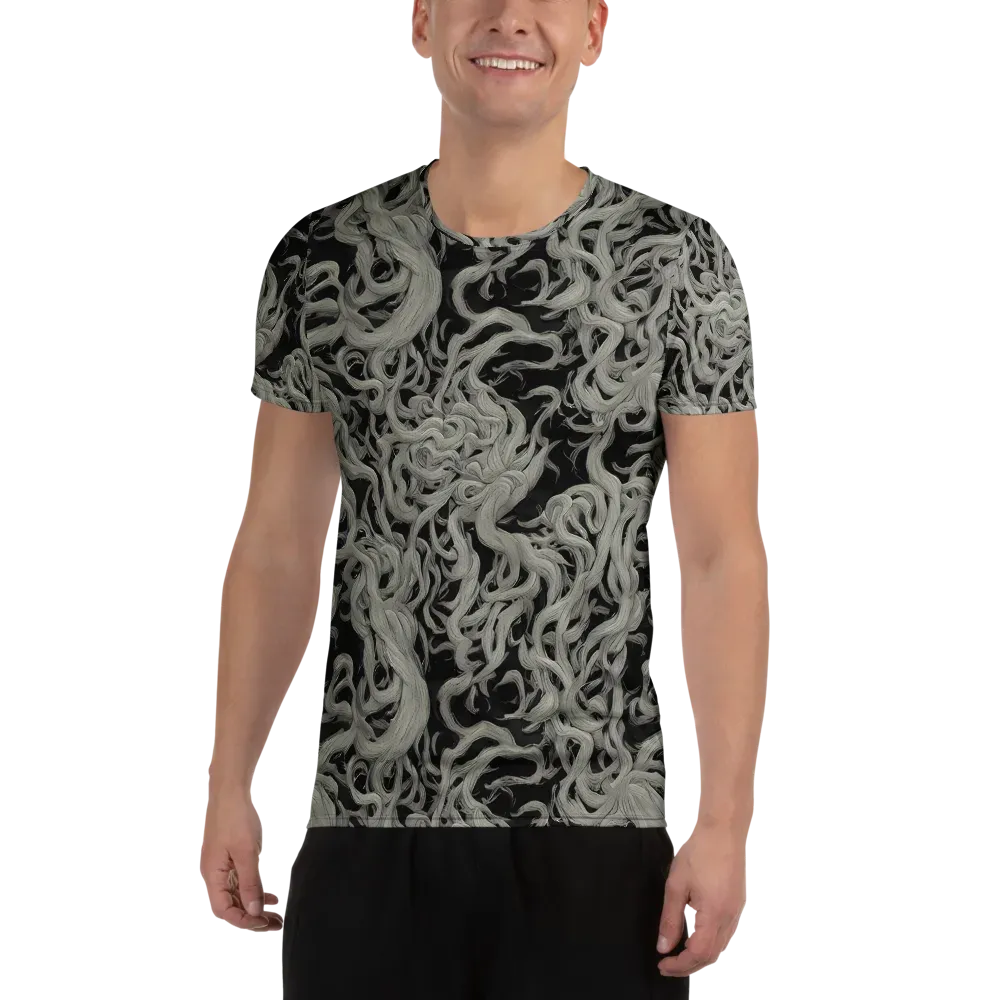 Ashen Current on Men's Athletic T-Shirt — Front