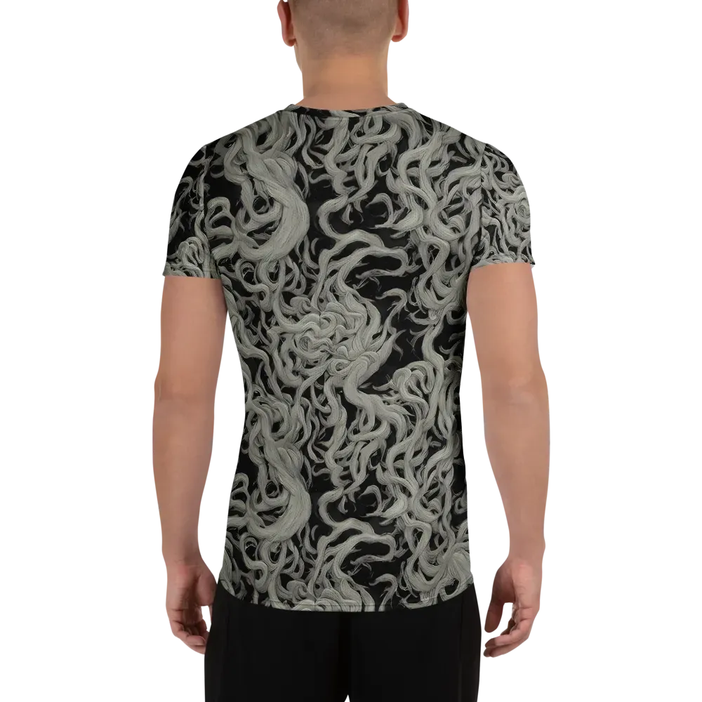 Ashen Current on Men's Athletic T-Shirt — Back