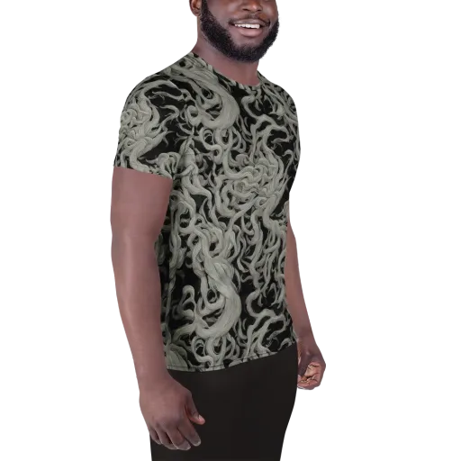 Ashen Current on a Men's Athletic T-Shirt