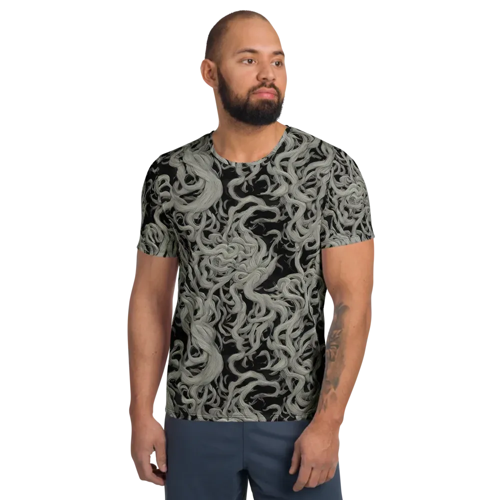 Ashen Current on Men's Athletic T-Shirt — Front