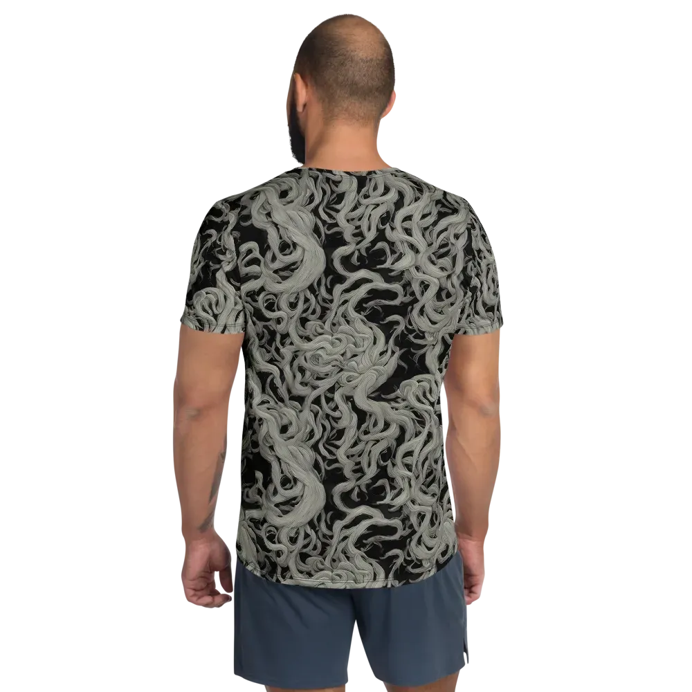 Ashen Current on Men's Athletic T-Shirt — Back
