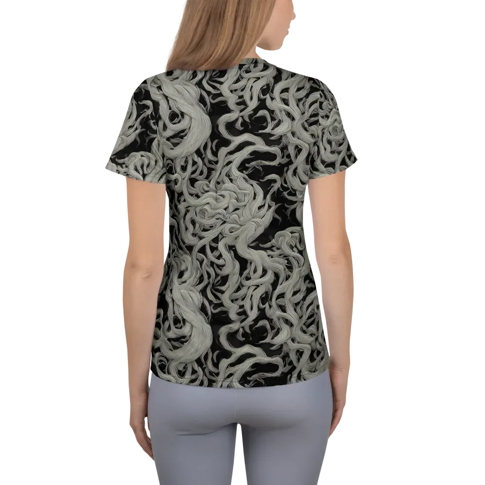 Ashen Current on Women's Athletic T-Shirt — Back