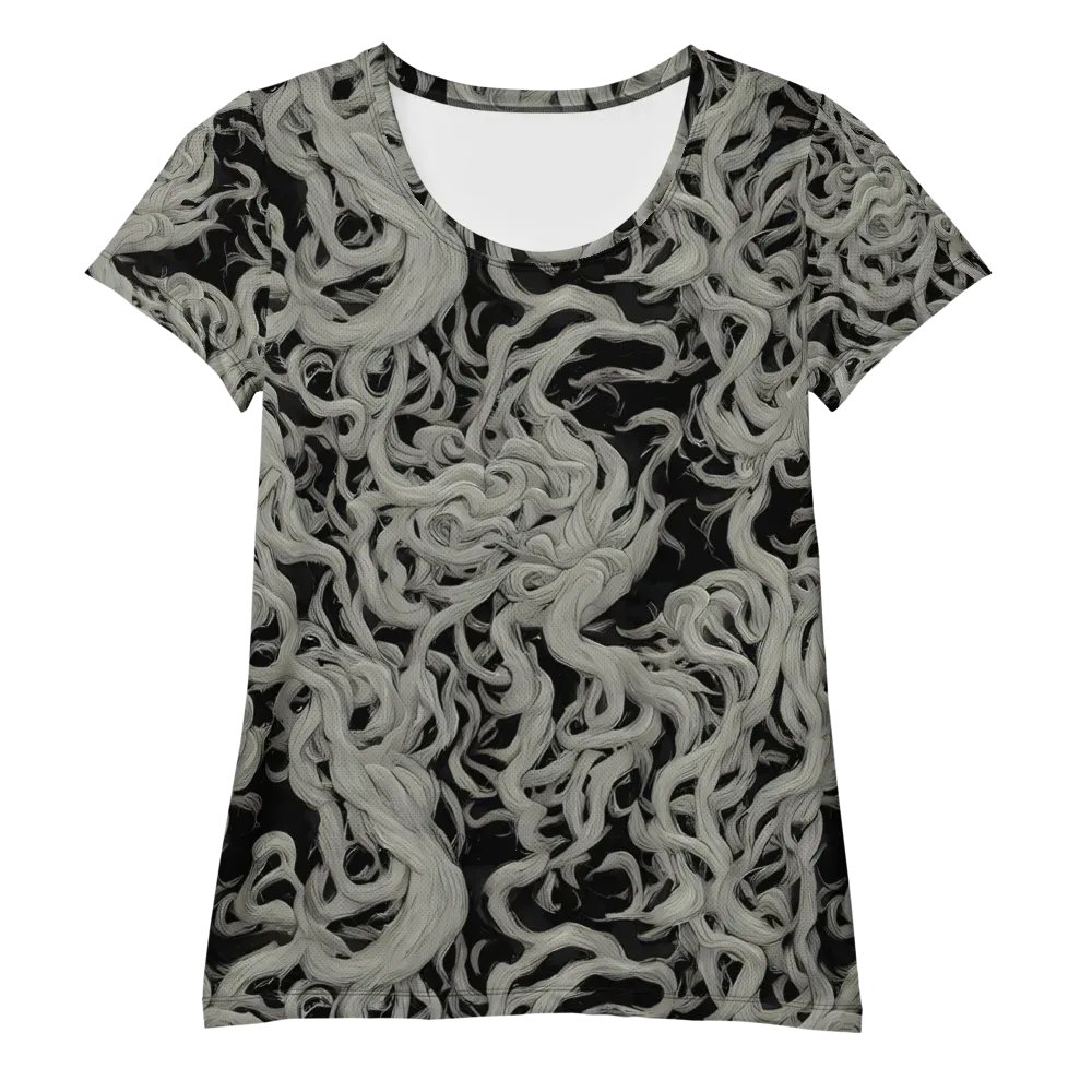 Ashen Current on Women's Athletic T-Shirt — Front