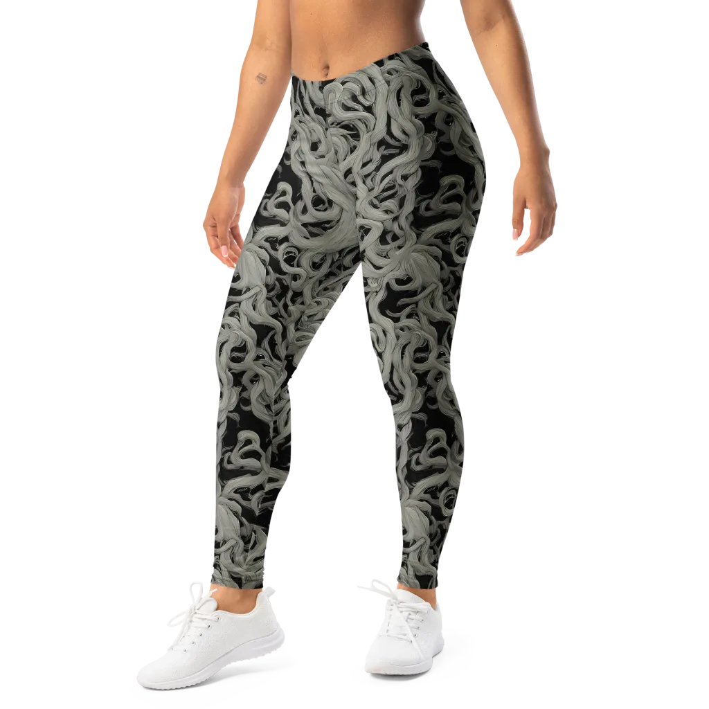 Ashen Current on Leggings — Left Front