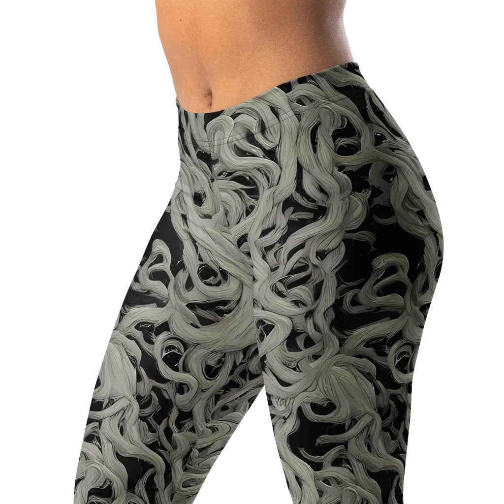 Ashen Current on Leggings — Left Front