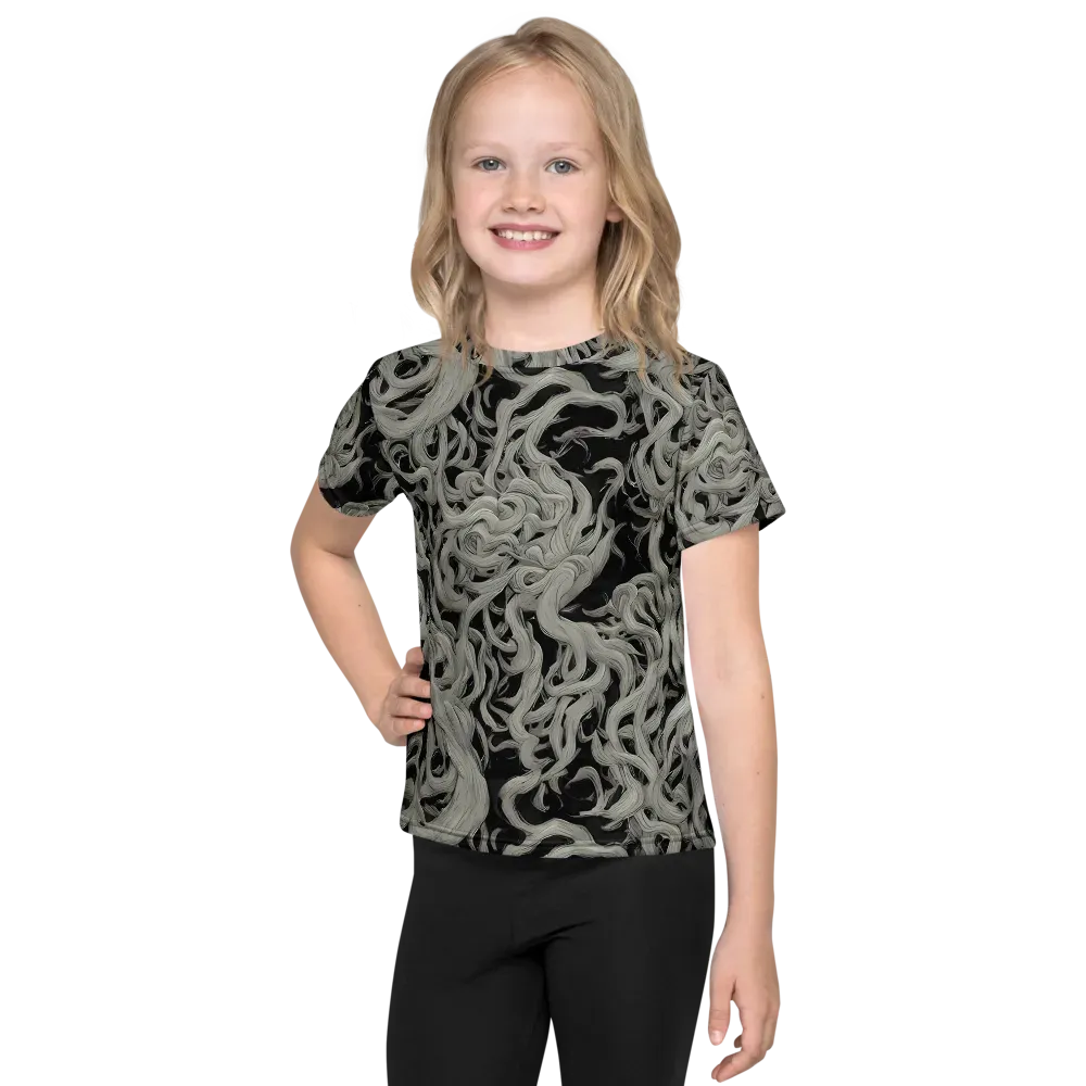 Ashen Current on Kids Crew Neck T-Shirt — Front