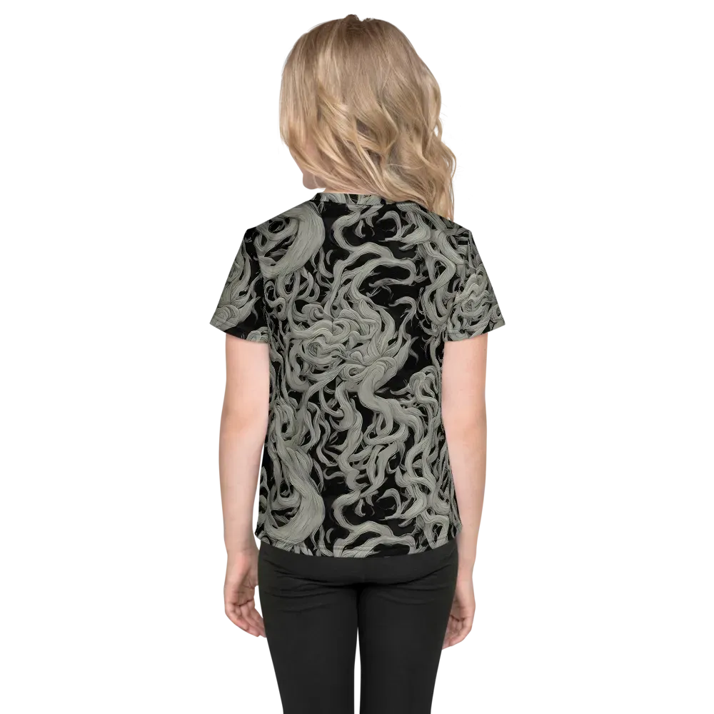 Ashen Current on Kids Crew Neck T-Shirt — Back