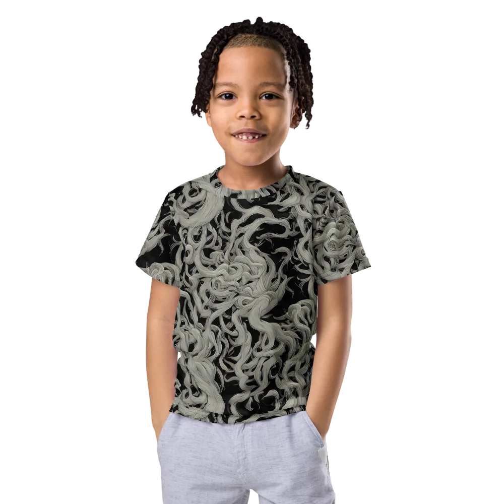 Ashen Current on Kids Crew Neck T-Shirt — Front