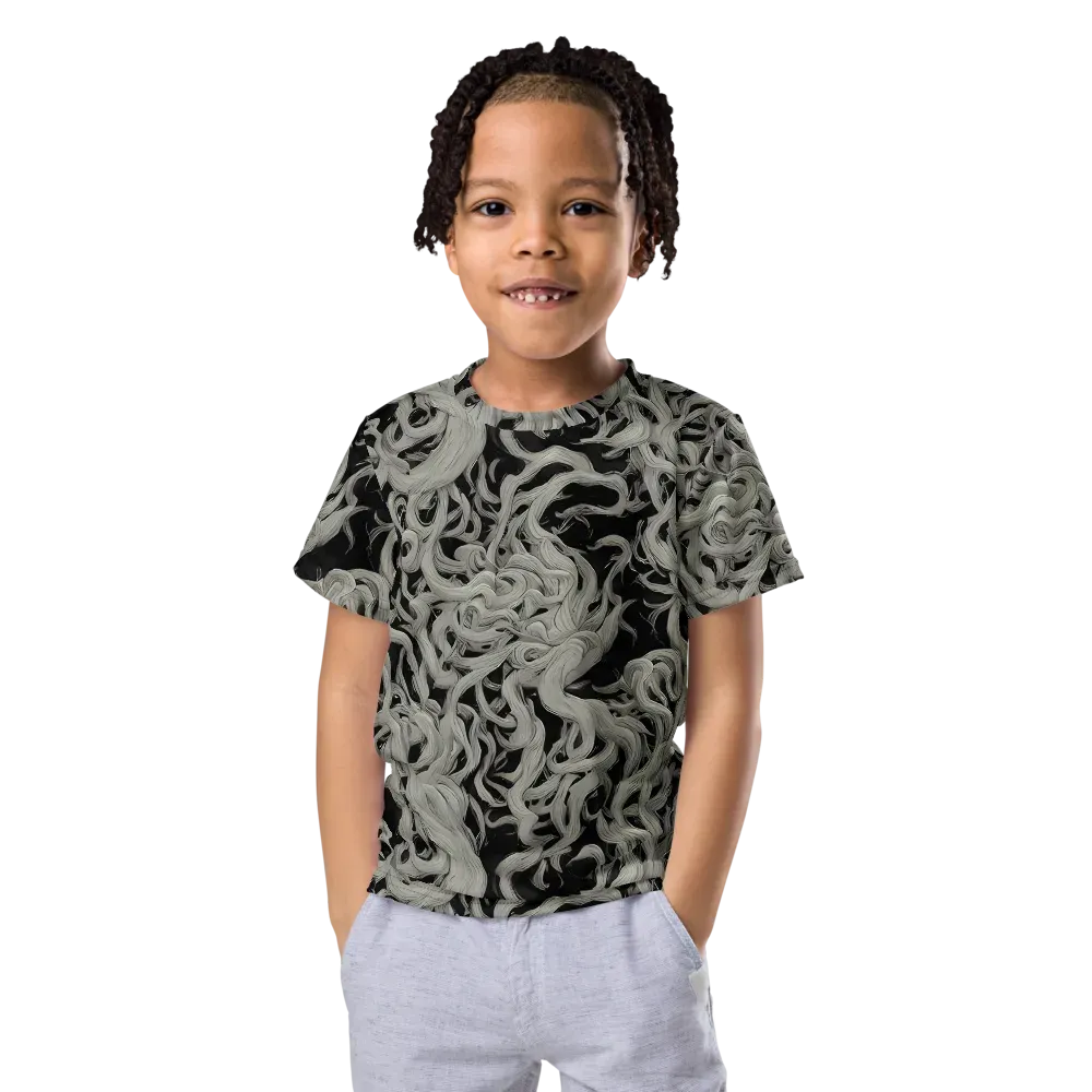 Ashen Current on Kids Crew Neck T-Shirt — Front