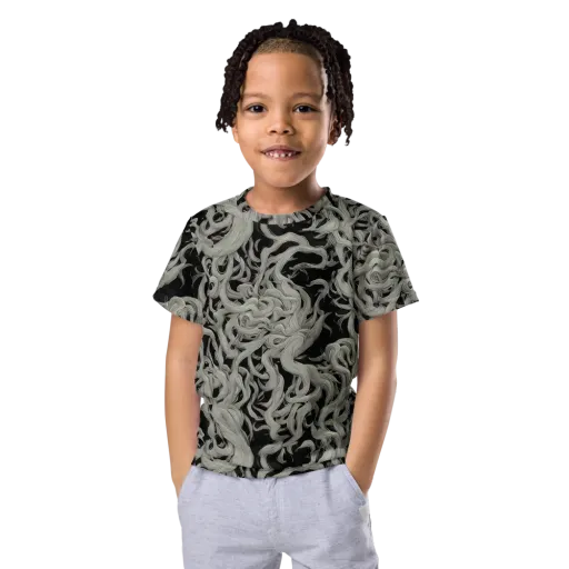 Ashen Current on a Kids Crew Neck T-Shirt