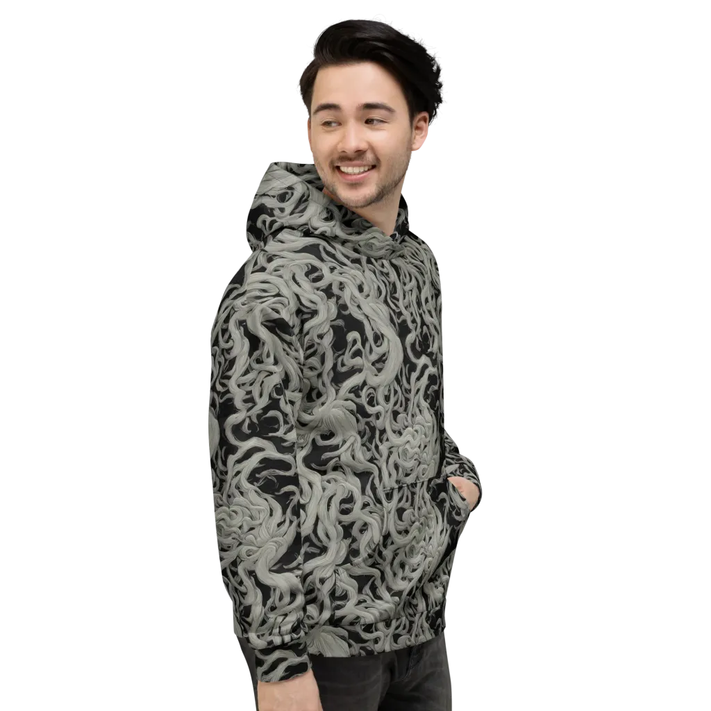 Ashen Current on Hoodie — Right