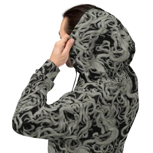 Ashen Current on a Hoodie