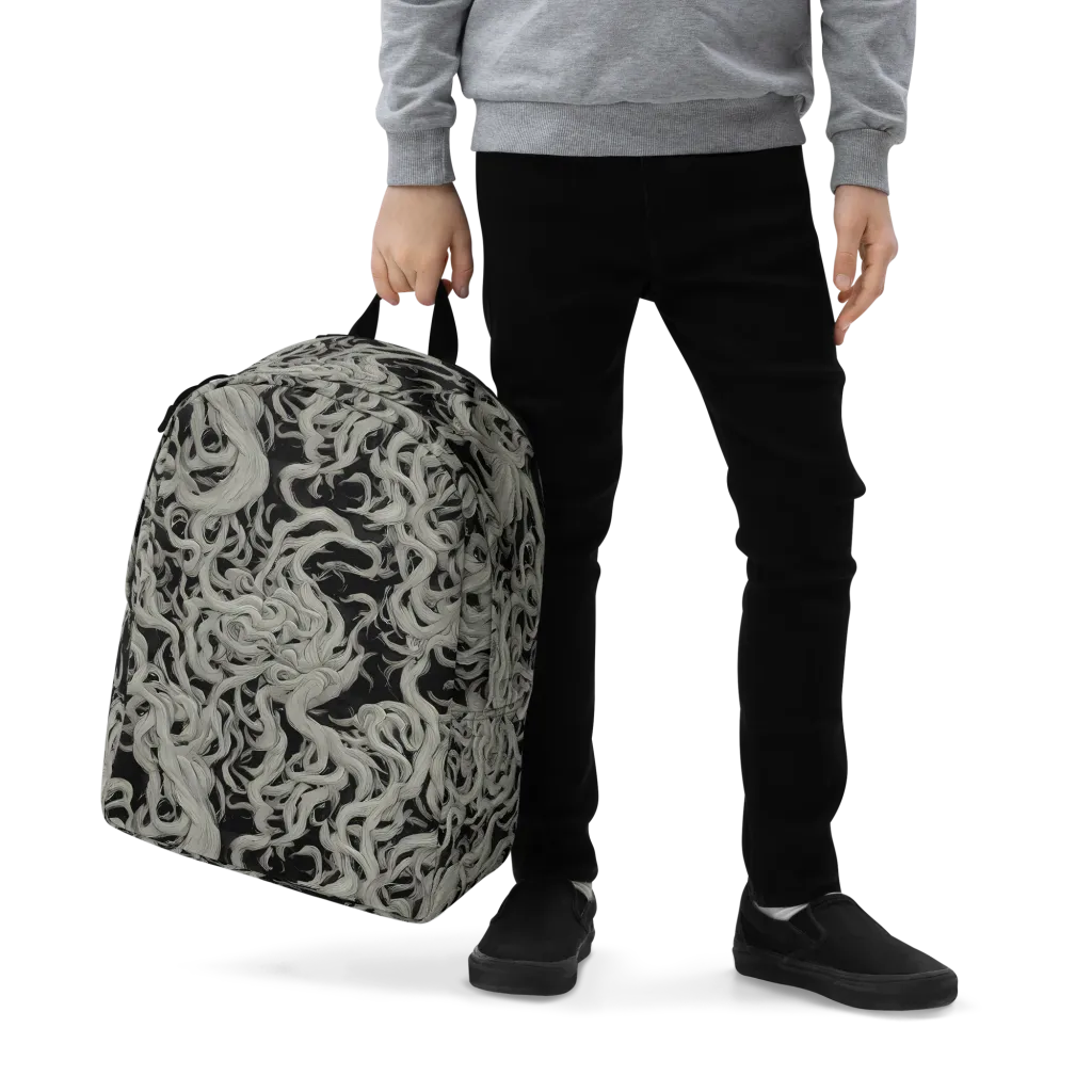 Ashen Current on Minimalist Backpack — Zoomed-in