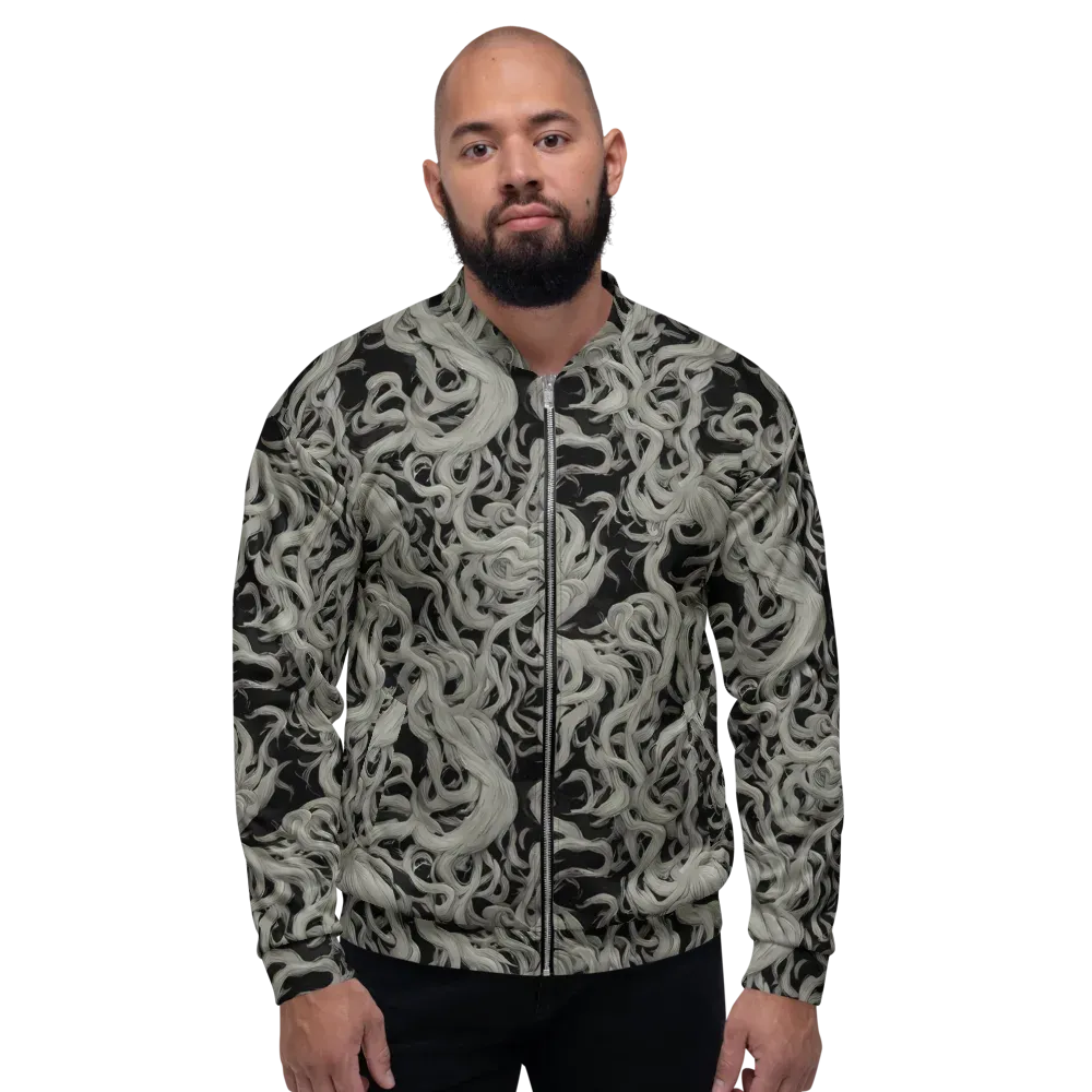Ashen Current on Bomber Jacket — Front