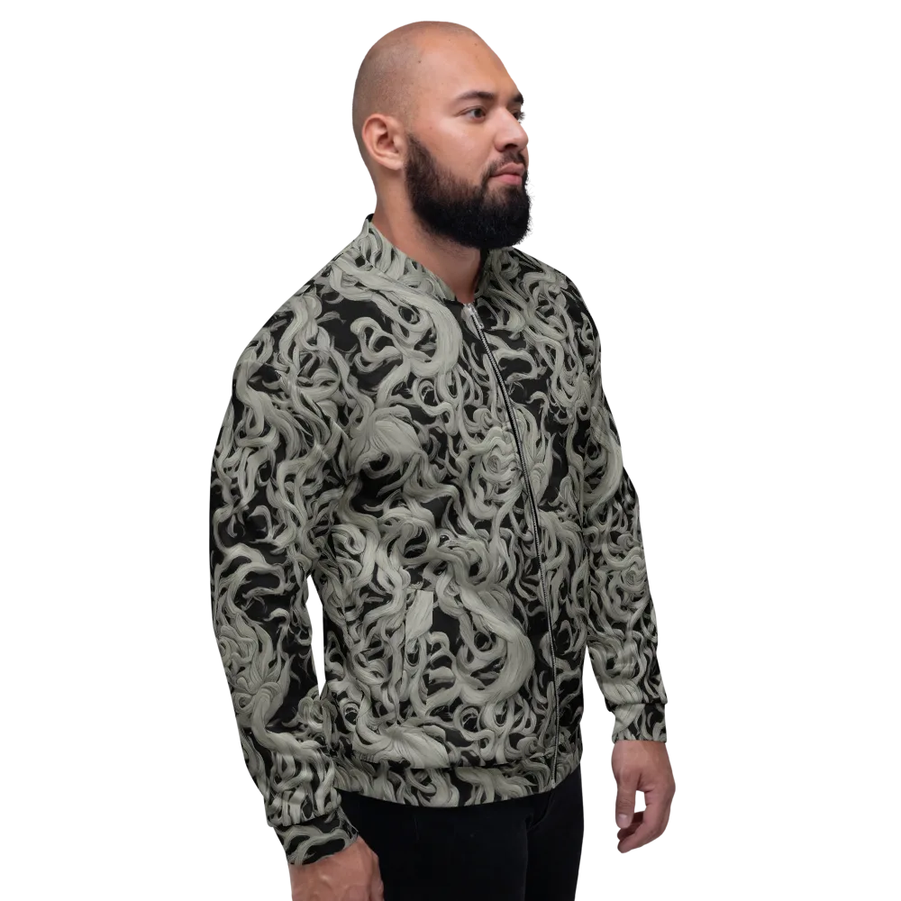 Ashen Current on Bomber Jacket — Right