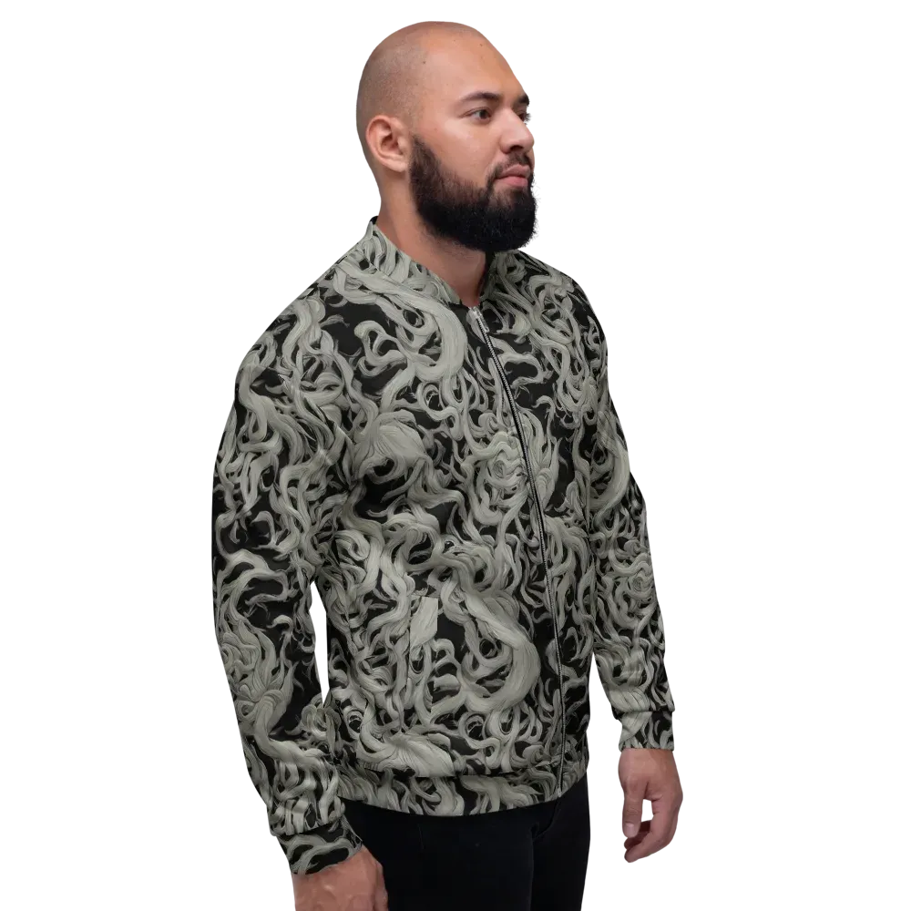 Ashen Current on Bomber Jacket — Right