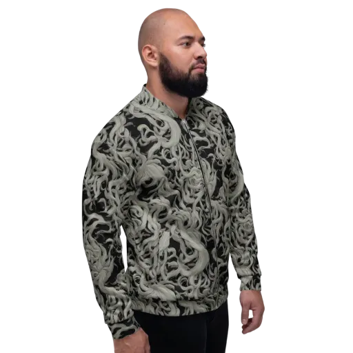 Ashen Current on a Bomber Jacket