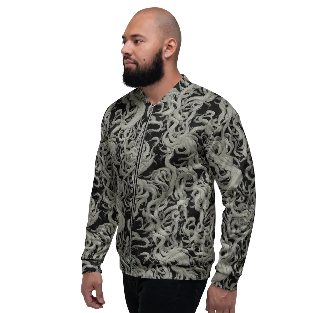 Ashen Current on Bomber Jacket — Left