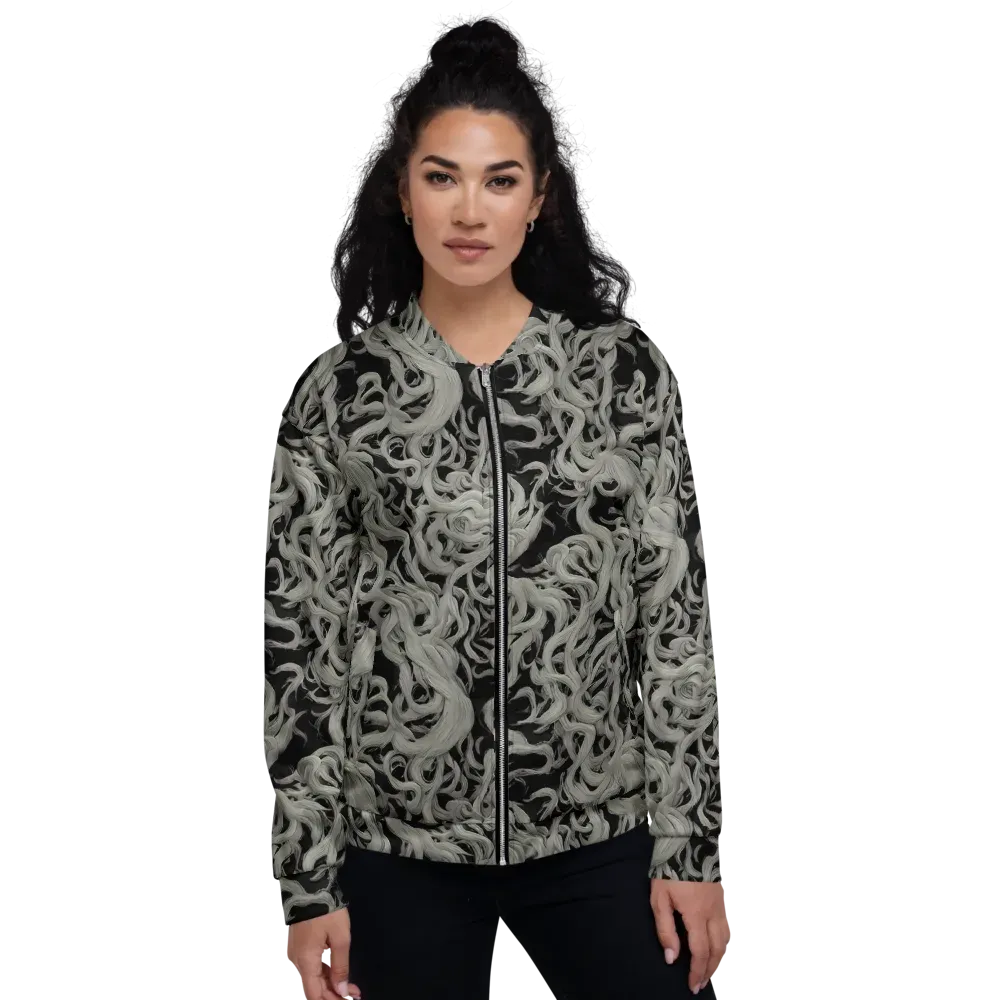 Ashen Current on Bomber Jacket — Front