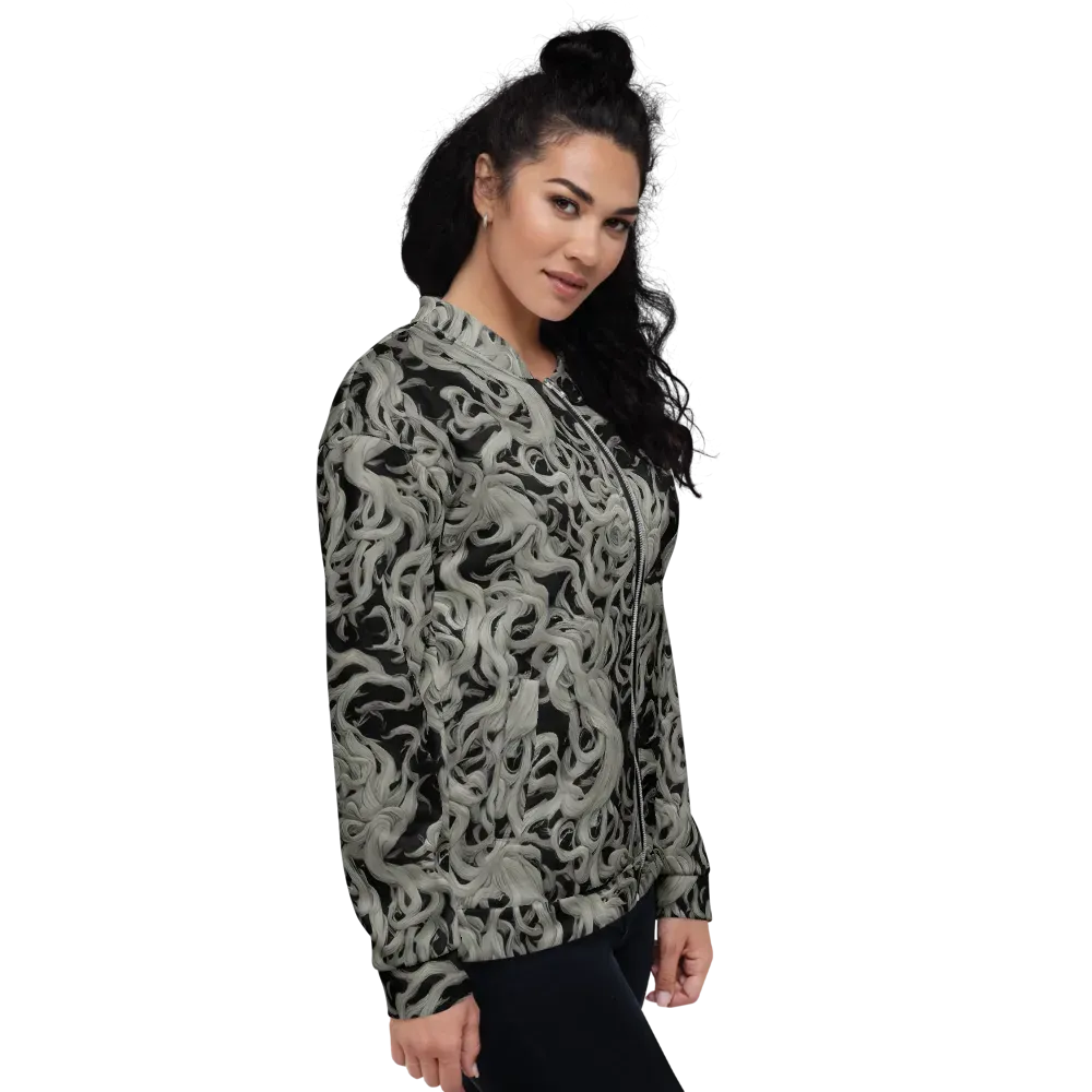Ashen Current on Bomber Jacket — Right