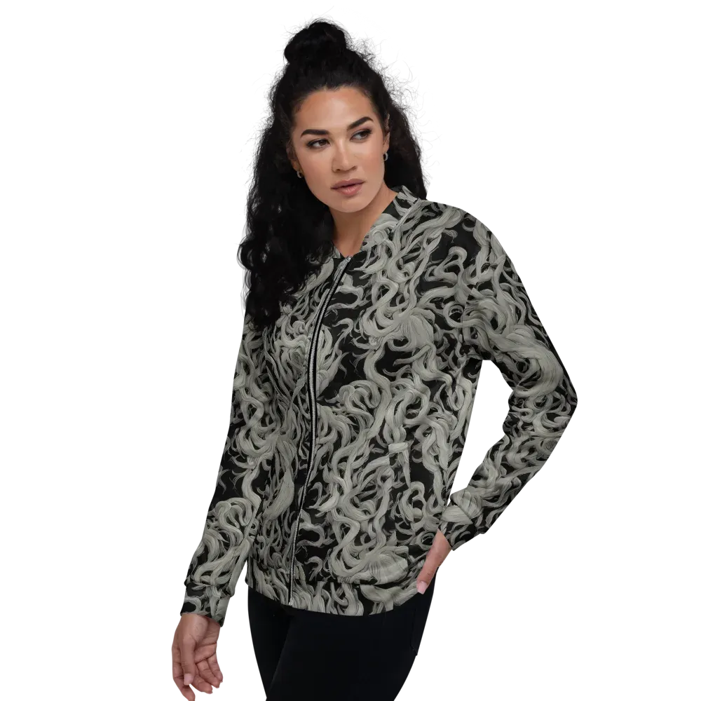 Ashen Current on Bomber Jacket — Left
