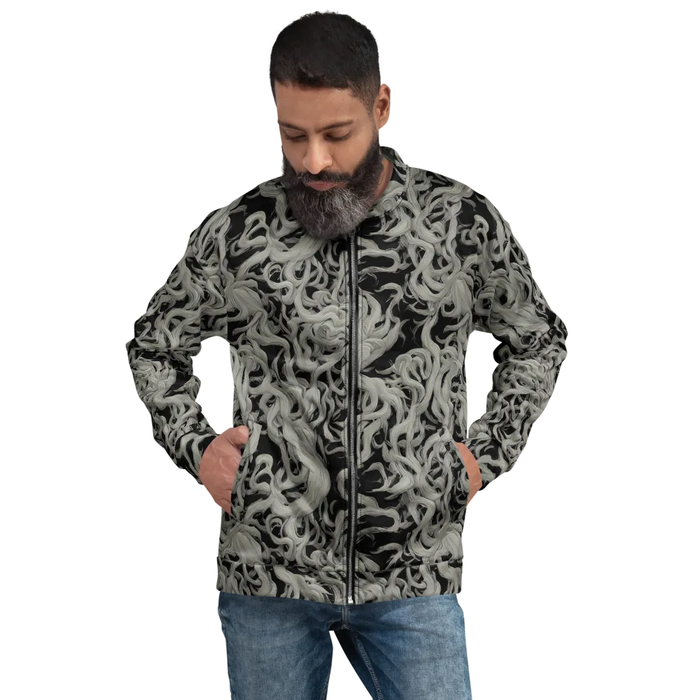 Ashen Current on Bomber Jacket — Front