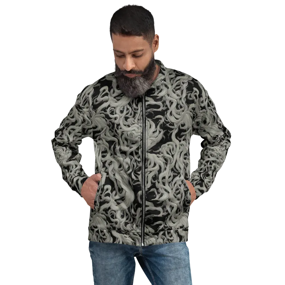 Ashen Current on Bomber Jacket — Front
