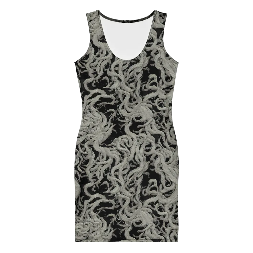 Ashen Current on Bodycon Dress — Front