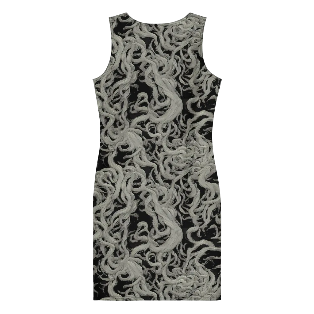 Ashen Current on Bodycon Dress — Back