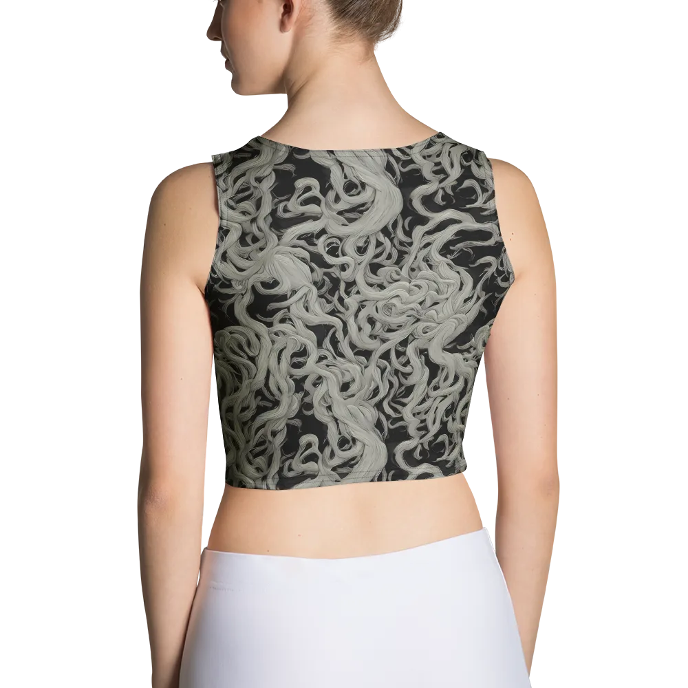 Ashen Current on Crop Top — Back