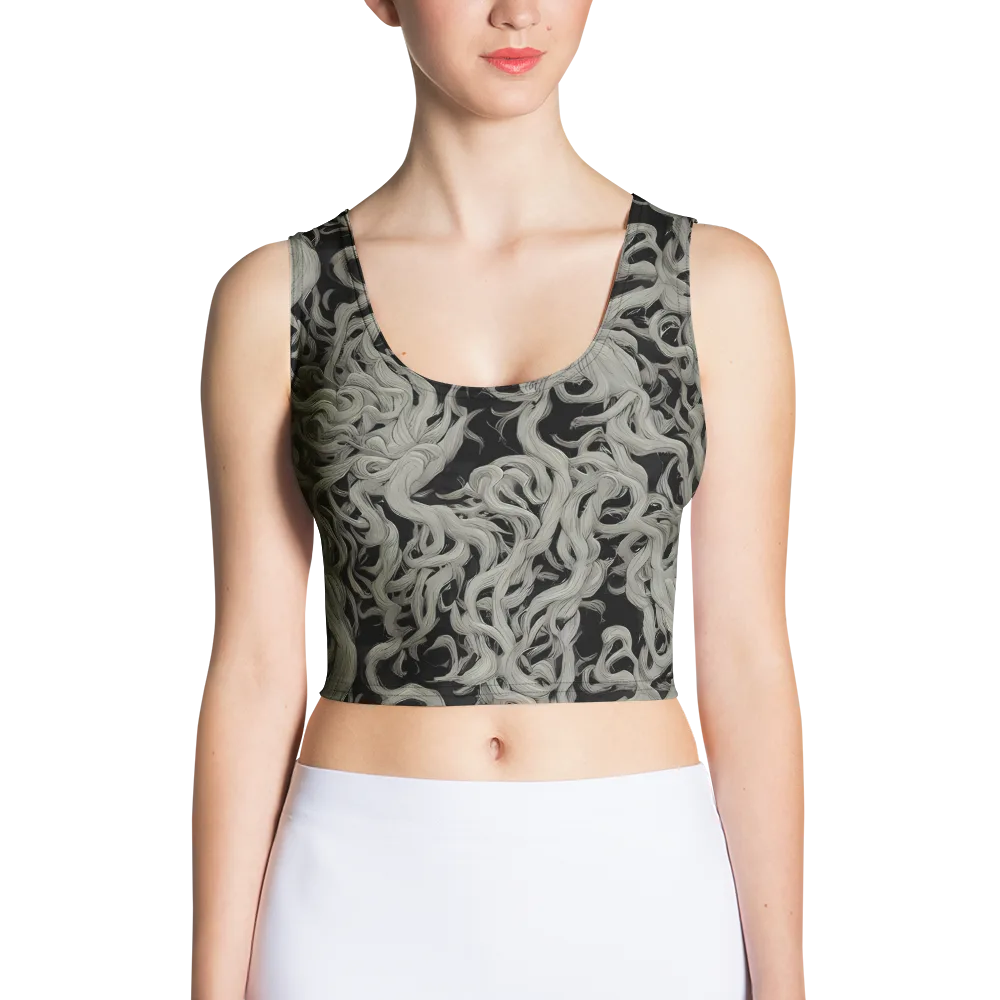 Ashen Current on Crop Top — Front