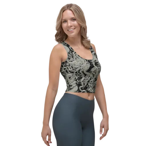 Ashen Current on a Crop Top