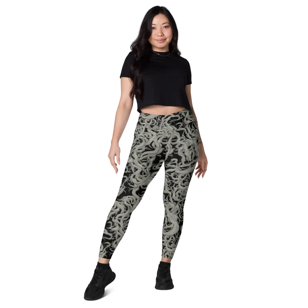 Ashen Current on Leggings with Pockets — Front