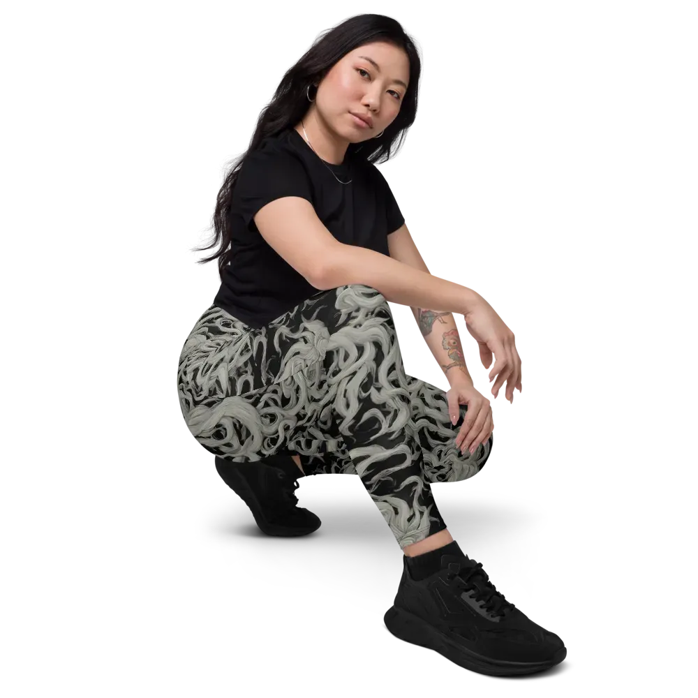 Ashen Current on Leggings with Pockets — Right Front