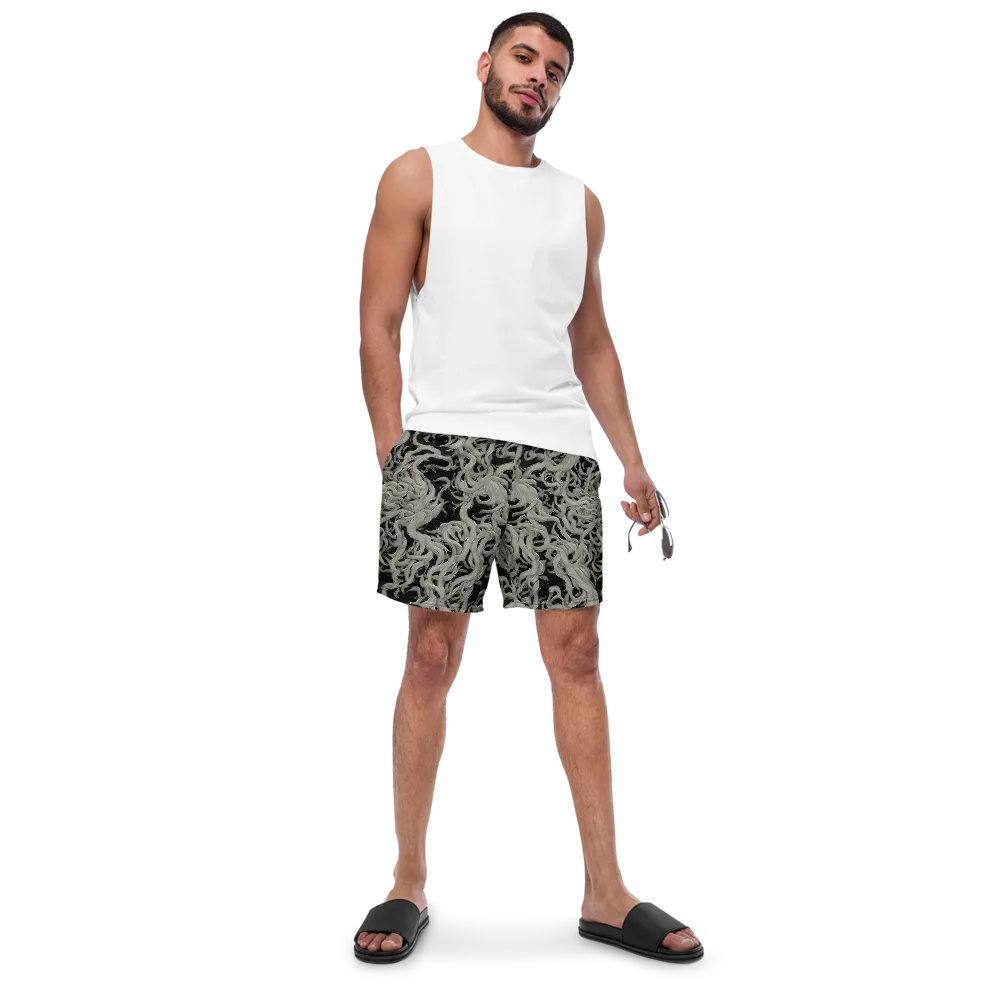 Ashen Current on Swim Trunks — Front