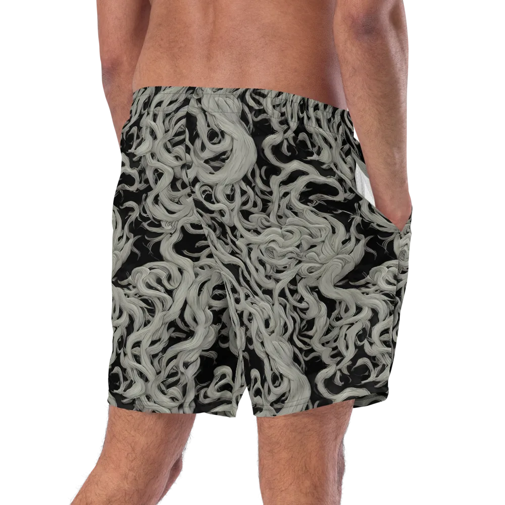 Ashen Current on Swim Trunks — Right Back